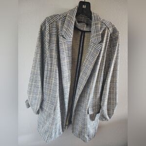 Black Tape Plaid Blazer